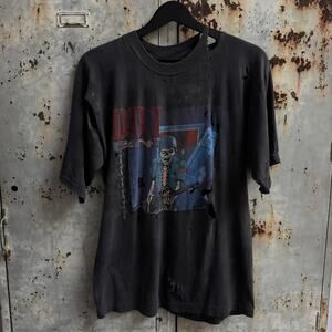 Vintage 80s Dirty Rotten Imbeciles DRI Medium Black Thrash Metal Punk T Shirt